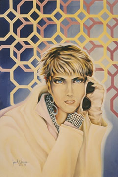 Modified Ray Ban Girl, Oil on Canvas 1987