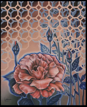 Rose Axis, Oil on Canvas 1988