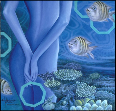 Venus Under Water with Fish